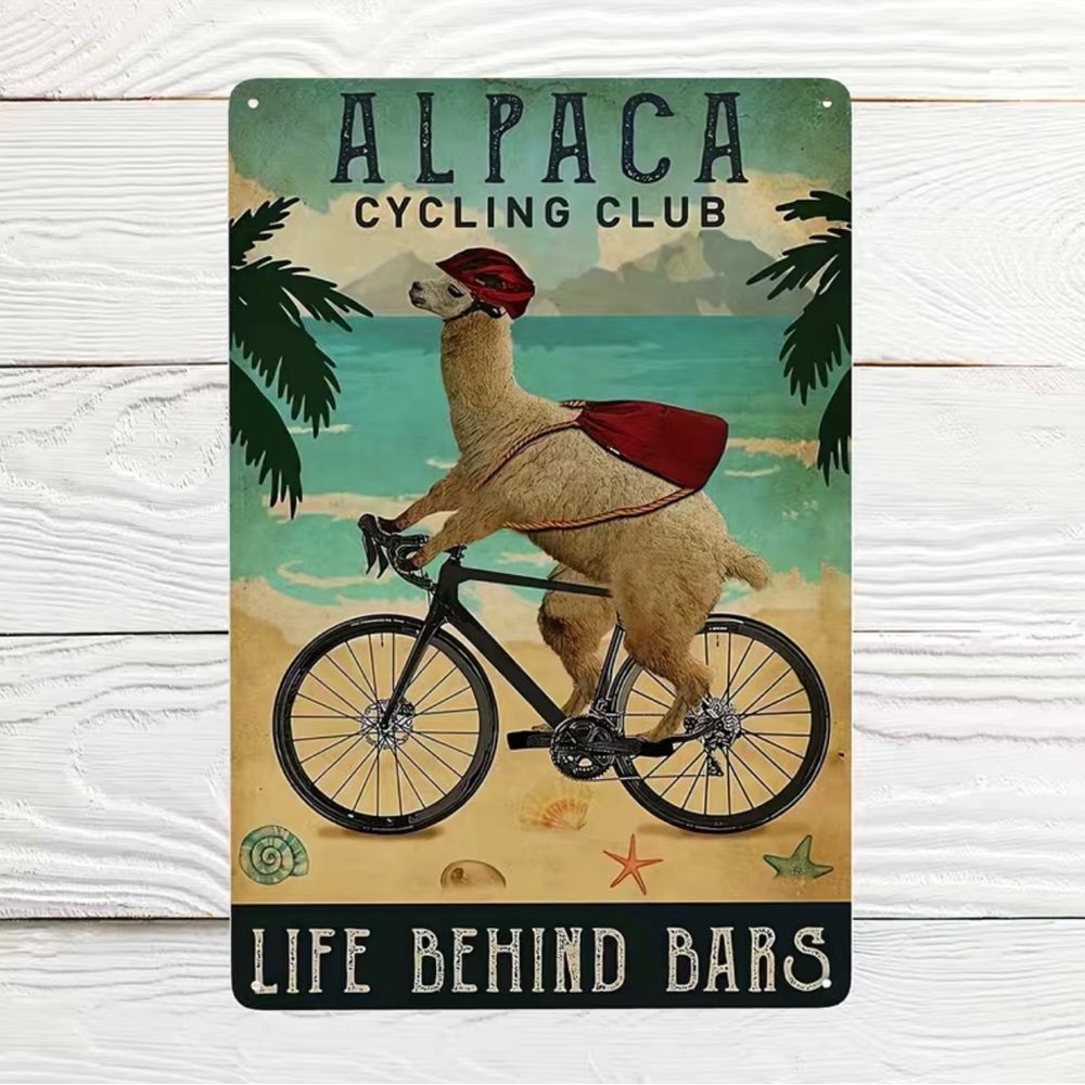 Alpaca Cycling Club Métal Sign
